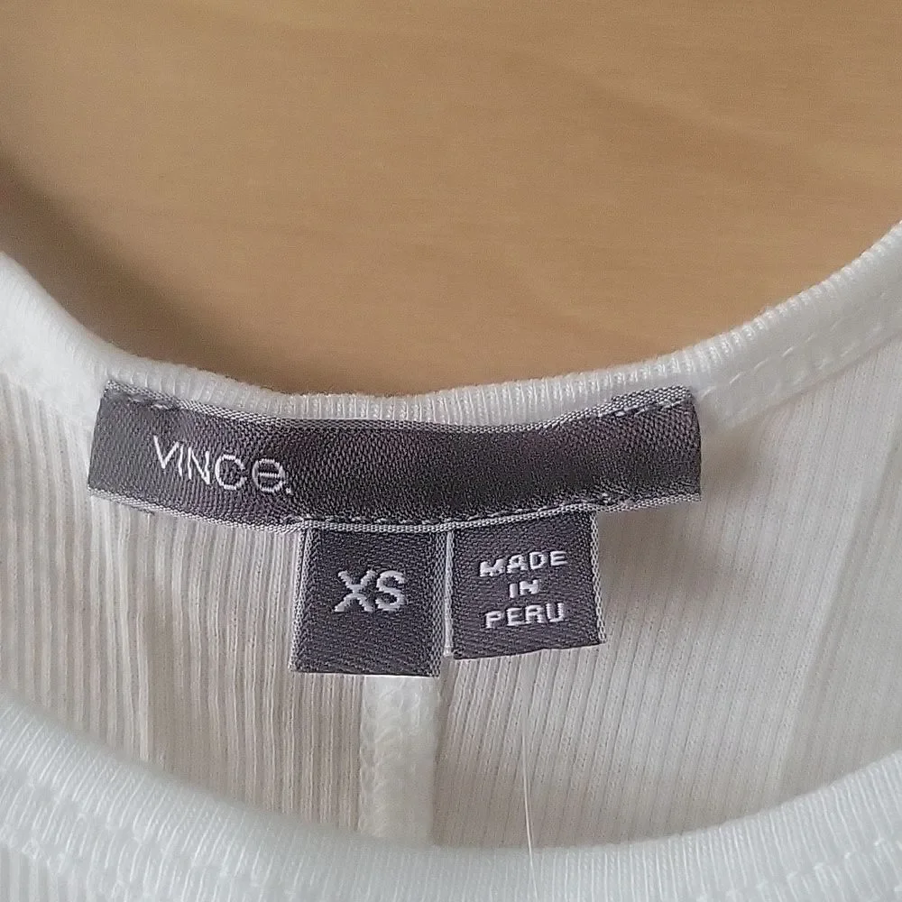 NWT XS White Vince Favorite Tank Modal Jersey Fitted Basic Soft BalletCore Long - Picture 5 of 10